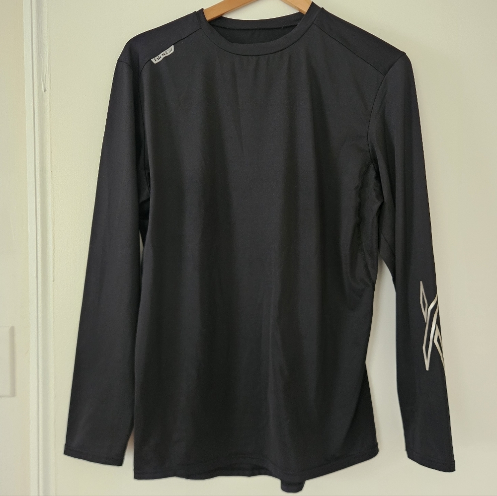 Hind Mens Shirt XL Compression Performance Black Run Graphic Long Sleeve Active